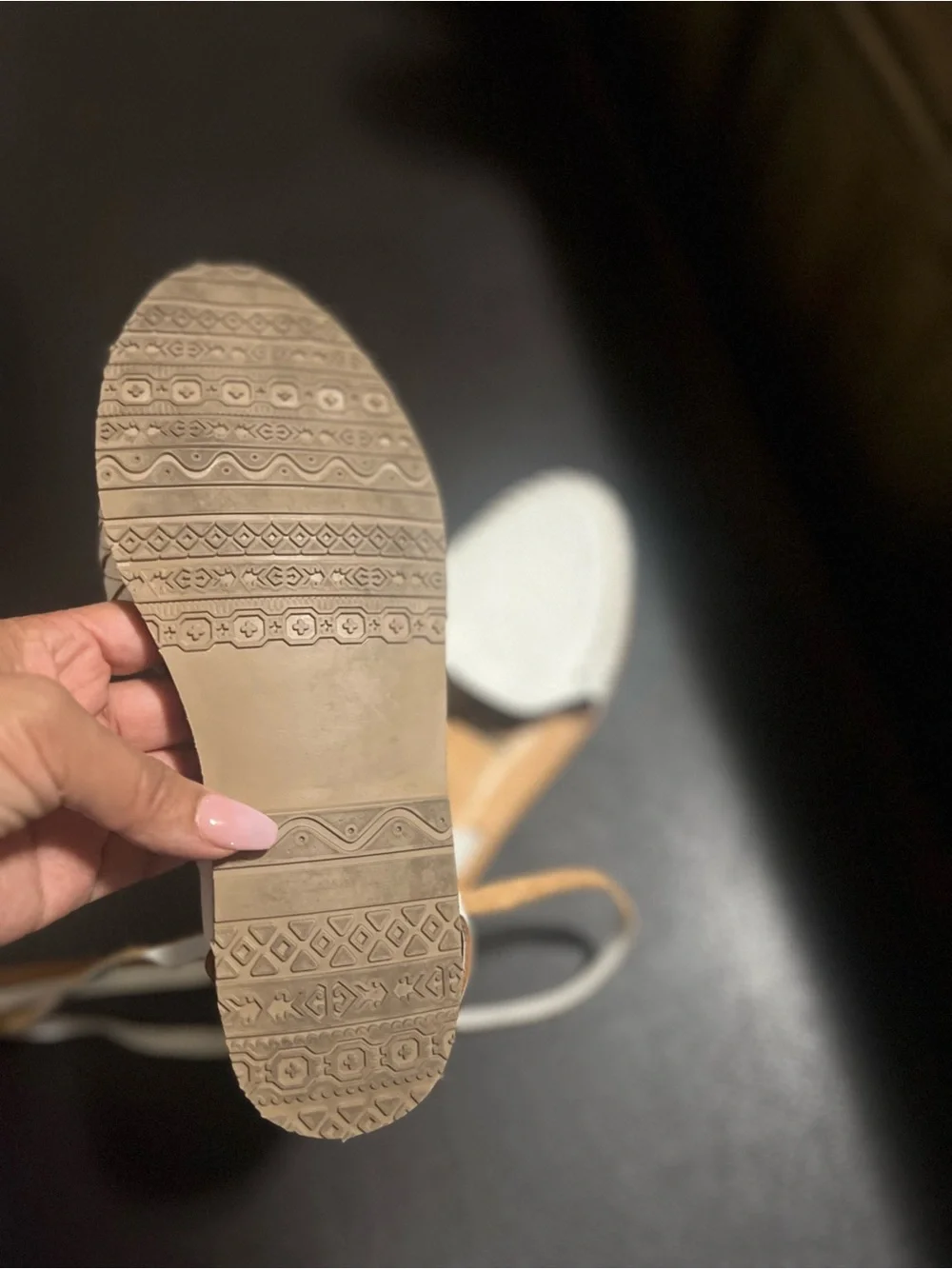 Guaraxez Rosalinda Lace-Up White Leather Flats.